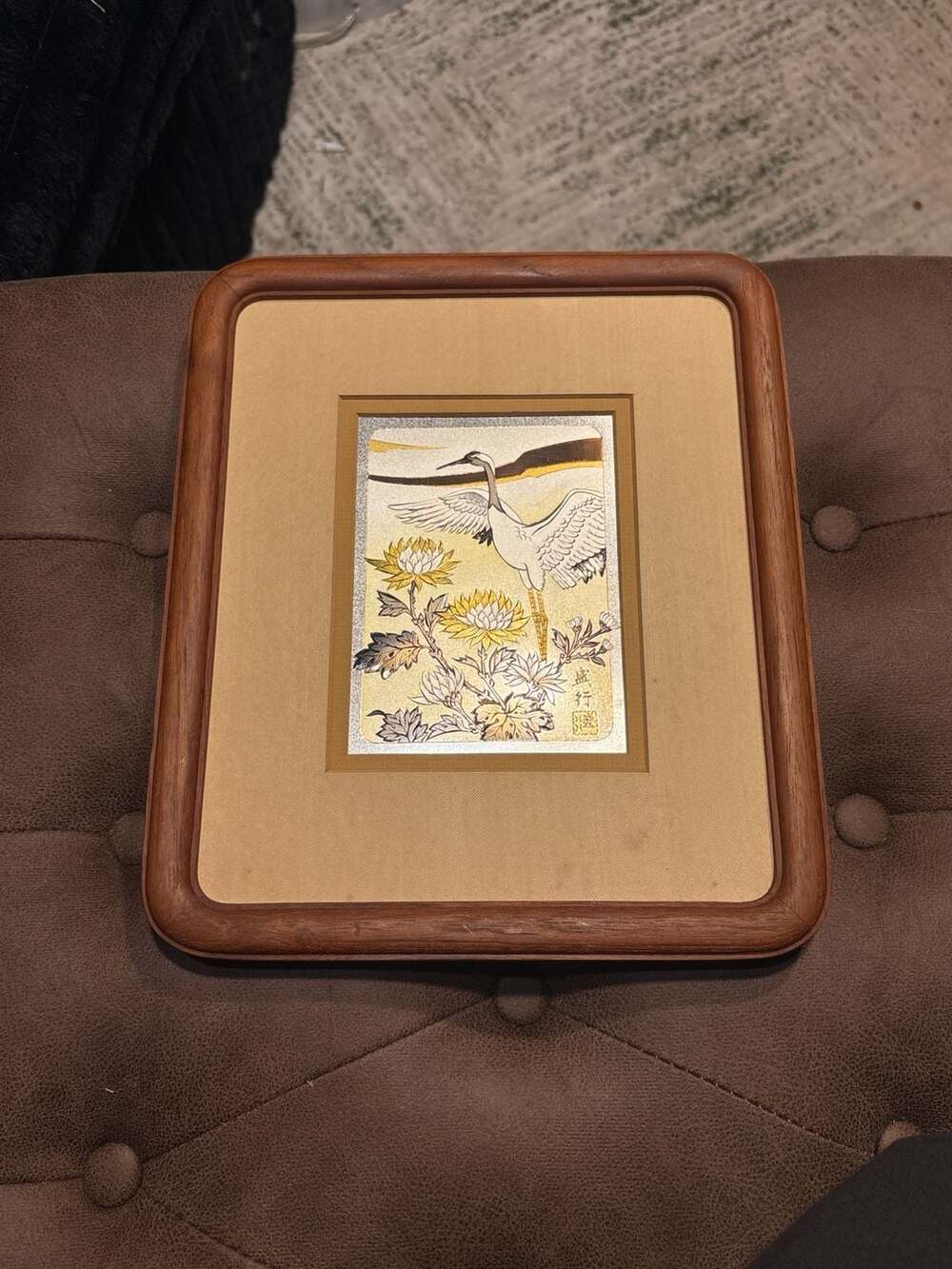 The Franklin Mint 'The Crane of a Thousand Moons' by Moriyuki Katsura 24k Gold